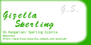 gizella sperling business card